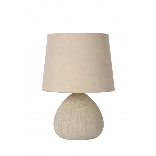 LUCIDE RAMZI Table Lamp E14 H26cm Cream, stolní lampa - obrázek