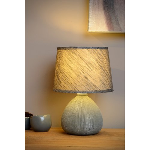 LUCIDE RAMZI Table Lamp E14 H26cm Grey stolní lampa - obrázek