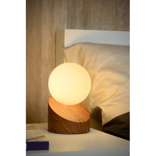 LUCIDE LEN Table Lamp G9 Dark Wood, stolní lampa - obrázek