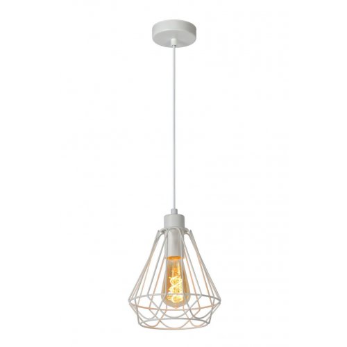 LUCIDE KYARA Pendant E27 D20cm White, závěsné svítidlo, lustr - obrázek