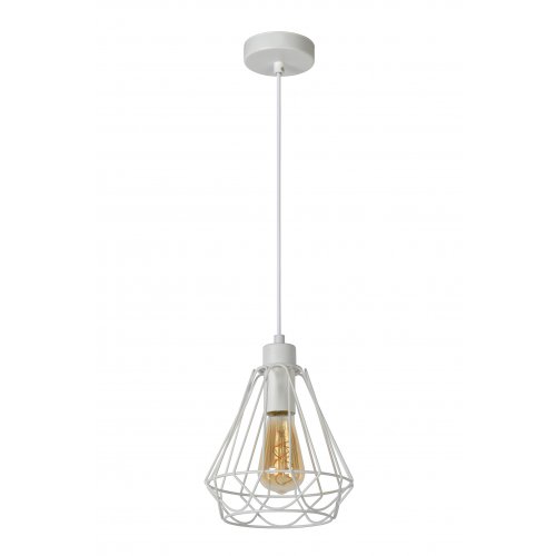 LUCIDE KYARA Pendant E27 D20cm White, závěsné svítidlo, lustr - obrázek