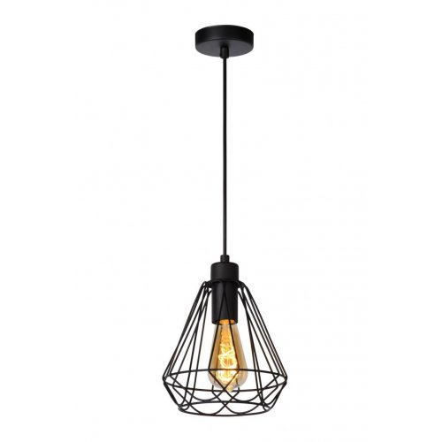 LUCIDE KYARA Pendant E27 D20cm Black, závěsné svítidlo, lustr - obrázek