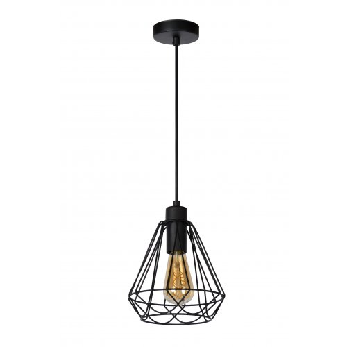 LUCIDE KYARA Pendant E27 D20cm Black, závěsné svítidlo, lustr - obrázek