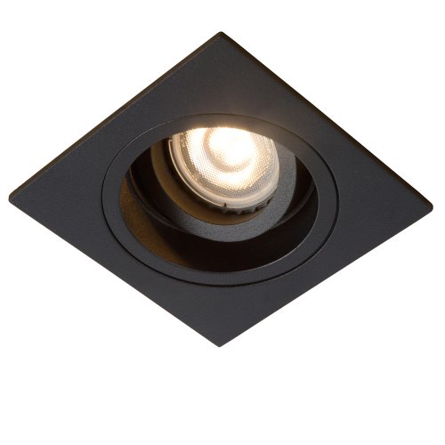 LUCIDE EMBED Downlight Square GU10 Black, bodové svítidlo, bodovka - obrázek
