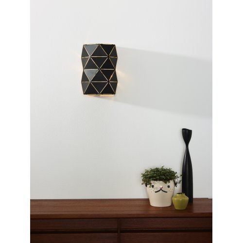 LUCIDE OTONA Wall Light 2xE14/40W L15 H20cm Black, nástěnné svítidlo - obrázek