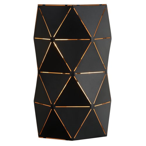 LUCIDE OTONA Wall Light 2xE14/40W L15 H20cm Black, nástěnné svítidlo - obrázek