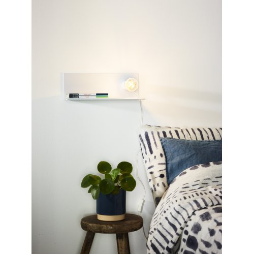 LUCIDE SEBO Wall Light E27/40W L35 W12 H12cm White, nástěnné svítidlo - obrázek