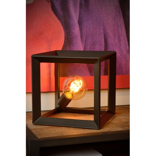 LUCIDE THOR Table Lamp E27 25x25x25cm Iron Grey, stolní lampa - obrázek