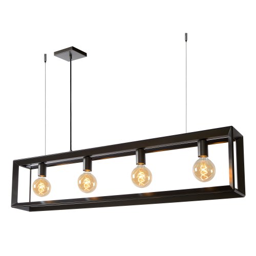 LUCIDE THOR Pendant 4xE27 L120cm W13cm Iron Grey, závěsné svítidlo, lustr - obrázek