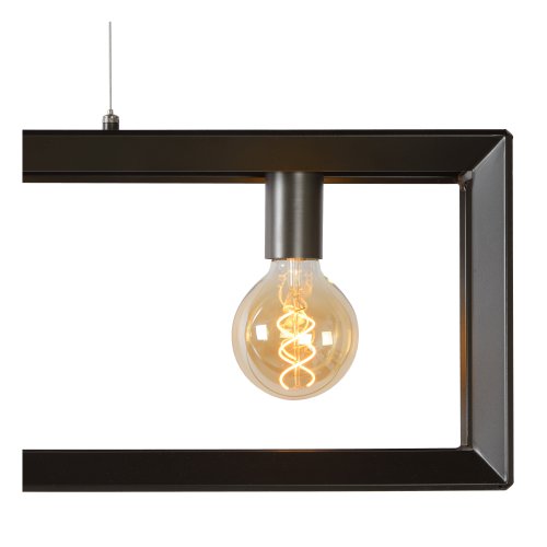 LUCIDE THOR Pendant 4xE27 L120cm W13cm Iron Grey, závěsné svítidlo, lustr - obrázek