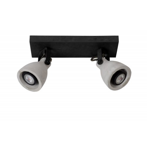 LUCIDE CONCRI-LED Spot 2xGU10/5W 3000K Black, bodové svítidlo, bodovka - obrázek