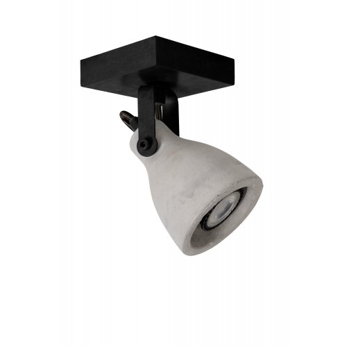 LUCIDE CONCRI-LED Spot 1xGU10/5W 3000K Black, bodové svítidlo, bodovka - obrázek