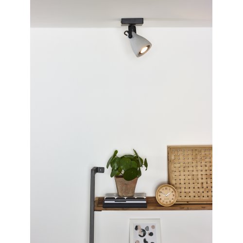 LUCIDE CONCRI-LED Spot 1xGU10/5W 3000K Black, bodové svítidlo, bodovka - obrázek