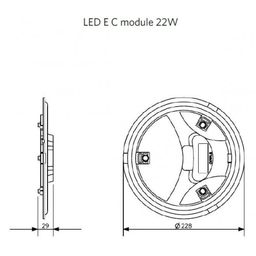 OPPLE LED světelný zdroj 140066204 LED E C module 22W DIM 2700K Clio CT