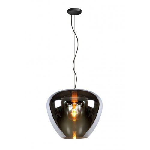 LUCIDE SOUFIAN Pendant 1x E27 H153cm D40cm Smoke, závěsné svítidlo, lustr - obrázek