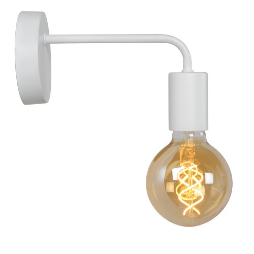 LUCIDE SCOTT Wall Light E27 L20 H12cm White, nástěnné svítidlo - obrázek