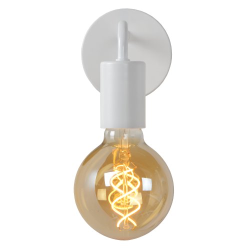 LUCIDE SCOTT Wall Light E27 L20 H12cm White, nástěnné svítidlo - obrázek