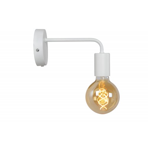 LUCIDE SCOTT Wall Light E27 L20 H12cm White, nástěnné svítidlo - obrázek