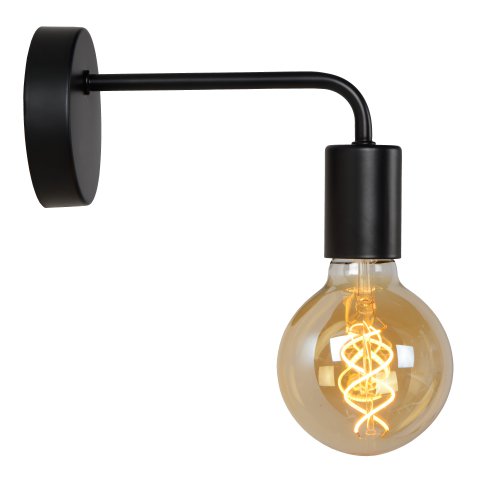 LUCIDE SCOTT Wall Light E27 L20 H12cm Black, nástěnné svítidlo - obrázek