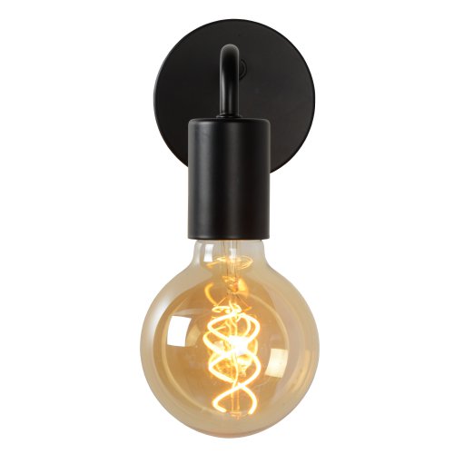 LUCIDE SCOTT Wall Light E27 L20 H12cm Black, nástěnné svítidlo - obrázek