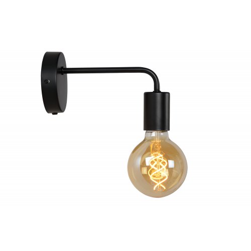 LUCIDE SCOTT Wall Light E27 L20 H12cm Black, nástěnné svítidlo - obrázek