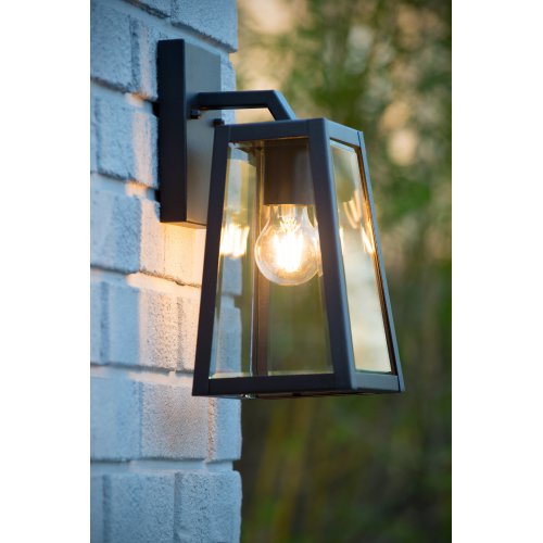 LUCIDE MATSLOT Wall Light IP23 E27 H31cm Black, nástěnné svítidlo - obrázek