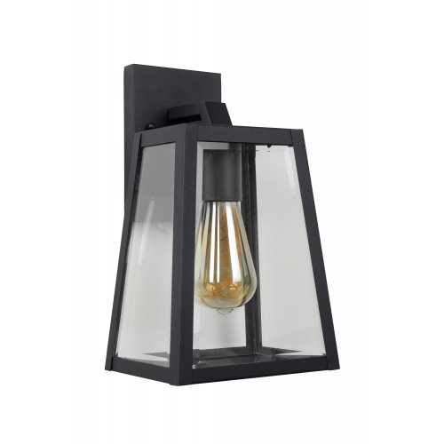 LUCIDE MATSLOT Wall Light IP23 E27 H31cm Black, nástěnné svítidlo - obrázek