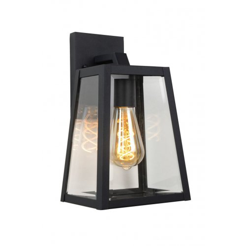 LUCIDE MATSLOT Wall Light IP23 E27 H31cm Black, nástěnné svítidlo