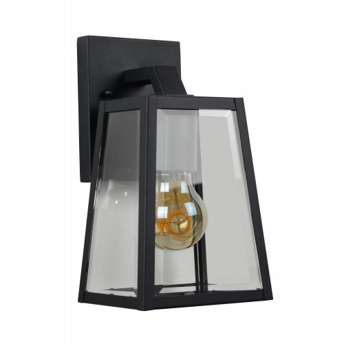 LUCIDE MATSLOT Wall Light IP23 E27 H25cm Black, nástěnné svítidlo - obrázek