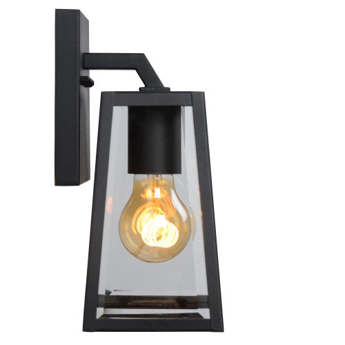 LUCIDE MATSLOT Wall Light IP23 E27 H25cm Black, nástěnné svítidlo - obrázek