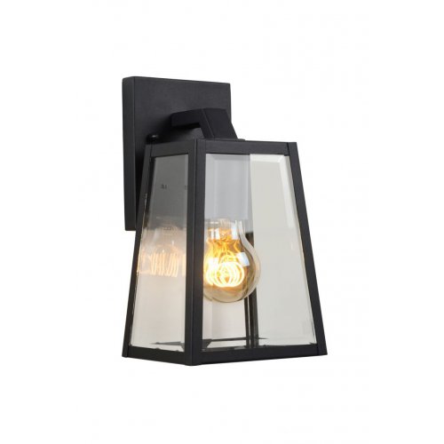 LUCIDE MATSLOT Wall Light IP23 E27 H25cm Black, nástěnné svítidlo