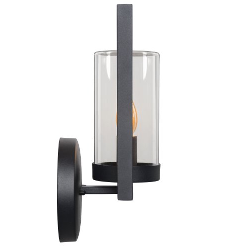 LUCIDE NISPEN Wall Light IP44 E14 H33cm Black, nástěnné svítidlo - obrázek