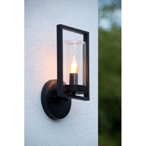 LUCIDE NISPEN Wall Light IP44 E14 H33cm Black, nástěnné svítidlo - obrázek