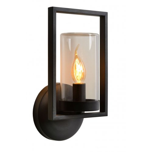 LUCIDE NISPEN Wall Light IP44 E14 H33cm Black, nástěnné svítidlo