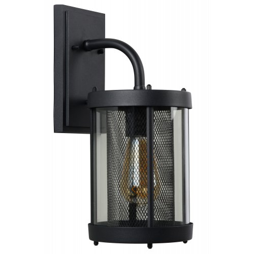 LUCIDE MAKKUM Wall Light IP23 E27 H38cm Black, nástěnné svítidlo - obrázek