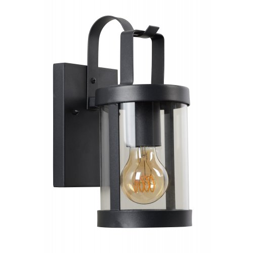 LUCIDE LINDELO Wall Light IP23 E27 H28cm Black, venkovní svítidlo - obrázek