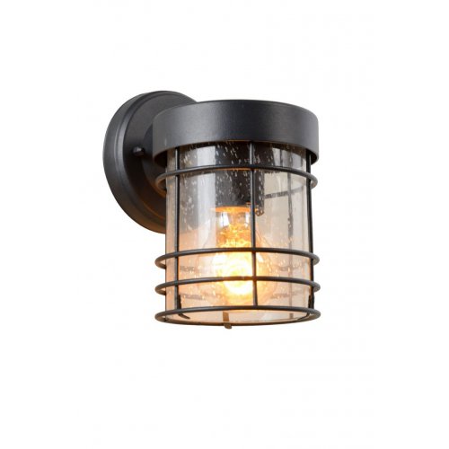 LUCIDE KEPPEL Wall Light E27 H19cm, IP23,  Black, venkovní nástěnné svítidlo - obrázek