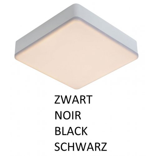 LUCIDE CERES Ceiling Light LED 30W 21,5x21,5x5cm Black, stropní svítidlo - obrázek