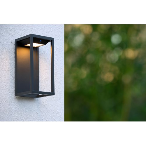 LUCIDE TENSO SOLAR Wall Light Outdoor IP54 Black, venkovní svítidlo - obrázek