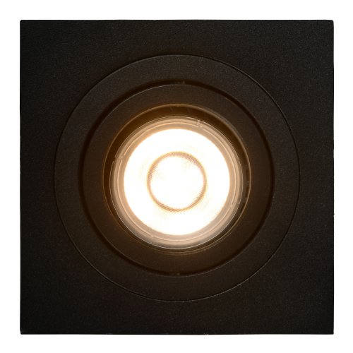 LUCIDE TUBE Recessed Downlight Square 9,2cm Black, bodové svítidlo, bodovka - obrázek