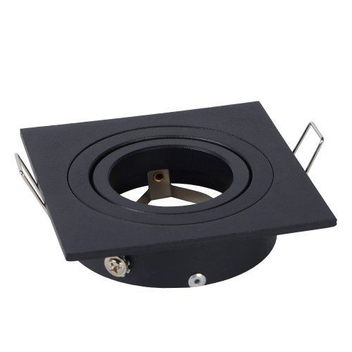 LUCIDE TUBE Recessed Downlight Square 9,2cm Black, bodové svítidlo, bodovka - obrázek
