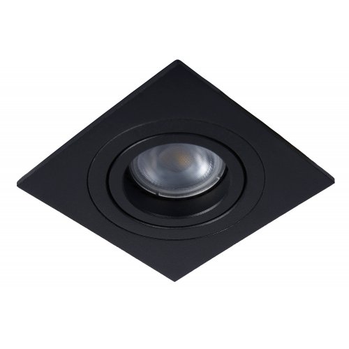 LUCIDE TUBE Recessed Downlight Square 9,2cm Black, bodové svítidlo, bodovka - obrázek