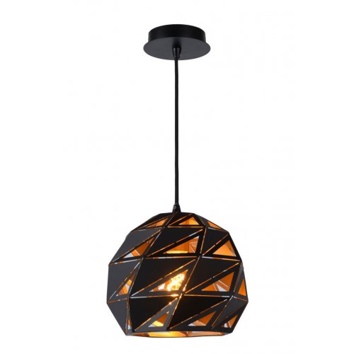 LUCIDE MALUNGA Pendant E27 25cm Black/Gold, závěsné svítidlo, lustr - obrázek