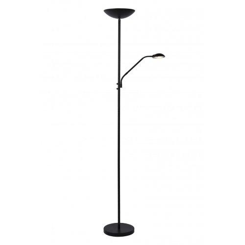 LUCIDE ZENITH LED Floor Lamp 20W + 4W Black, stojací lampa