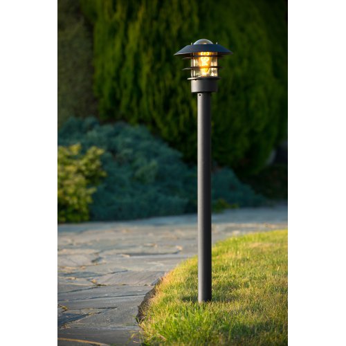 LUCIDE ZICO Lantern IP44-1xE27 H100 D21.8 Black, venkovní svítidlo - obrázek