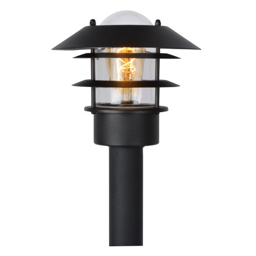 LUCIDE ZICO Lantern IP44-1xE27 H100 D21.8 Black, venkovní svítidlo - obrázek