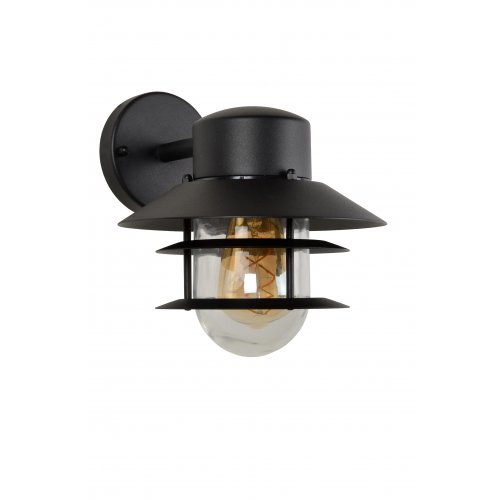 LUCIDE ZICO Wall light IP44 1x E27 Black, venkovní svítidlo - obrázek