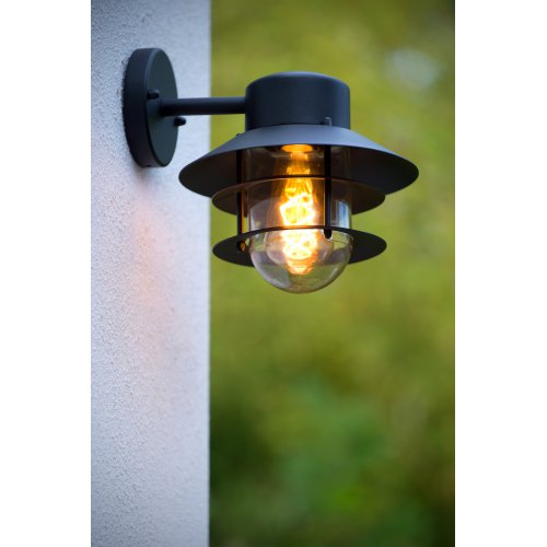 LUCIDE ZICO Wall light IP44 1x E27 Black, venkovní svítidlo - obrázek