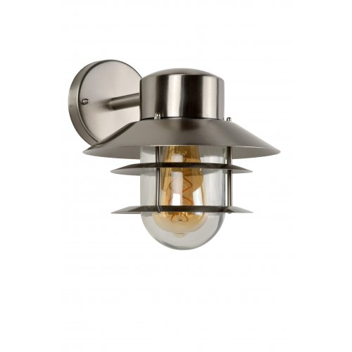 LUCIDE ZICO Wall light  IP44 - 1x E27 Satin Chrome, venkovní svítidlo - obrázek