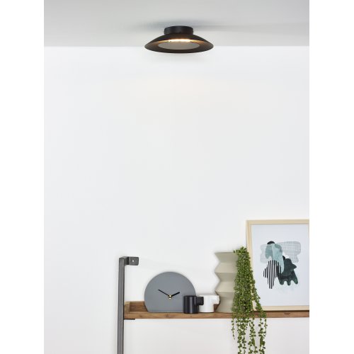 LUCIDE FOSKAL Ceiling Light LED 6W D21,5cm Black, stropní svítidlo - obrázek